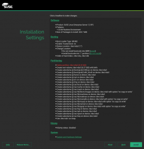 Installation settings in CASP
prototype