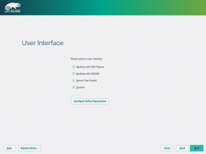 Revamped desktop selection screen