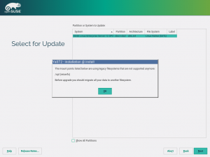 Preexisting /opt formatted as ReiserFS
