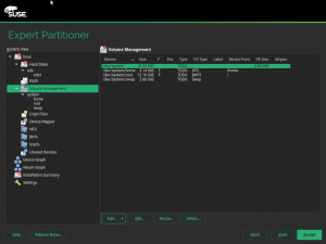 LVM management in the reimplemented partitioner