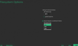 Partitioning configuration for the KVM/Xen role