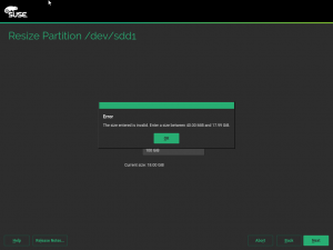 Partitioner: Resizing error