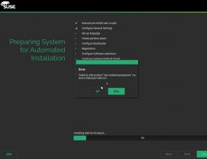 AutoYaST reporting which Add On is wrong