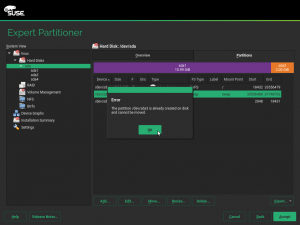 Trying to move an existing partition