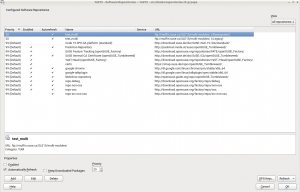 List of repositories sorted by priority and name