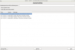 Journal entries for the tftp module