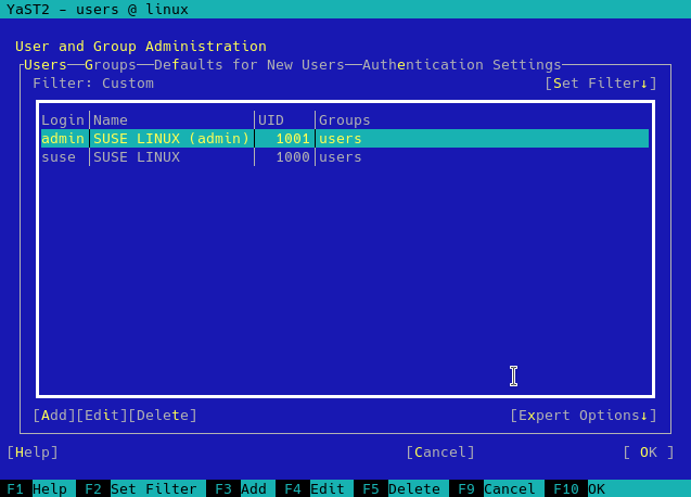 Configuring SSH in yast2-users