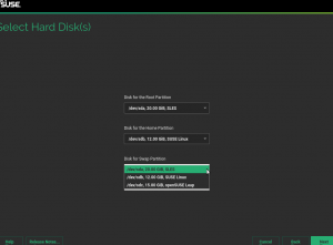 New step to assign volumes and partitions to disks