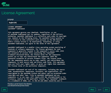 Firstboot with title on top and banner
